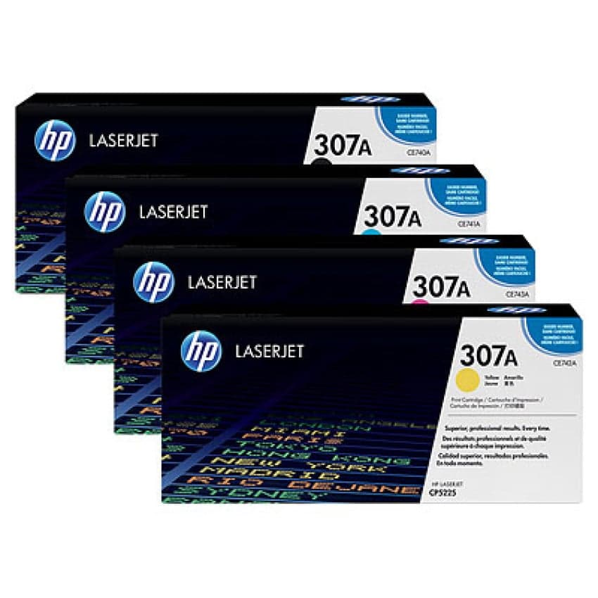 HP 307A Black & Color Set (4 Voto) - Tinta printer original berkualitas tinggi